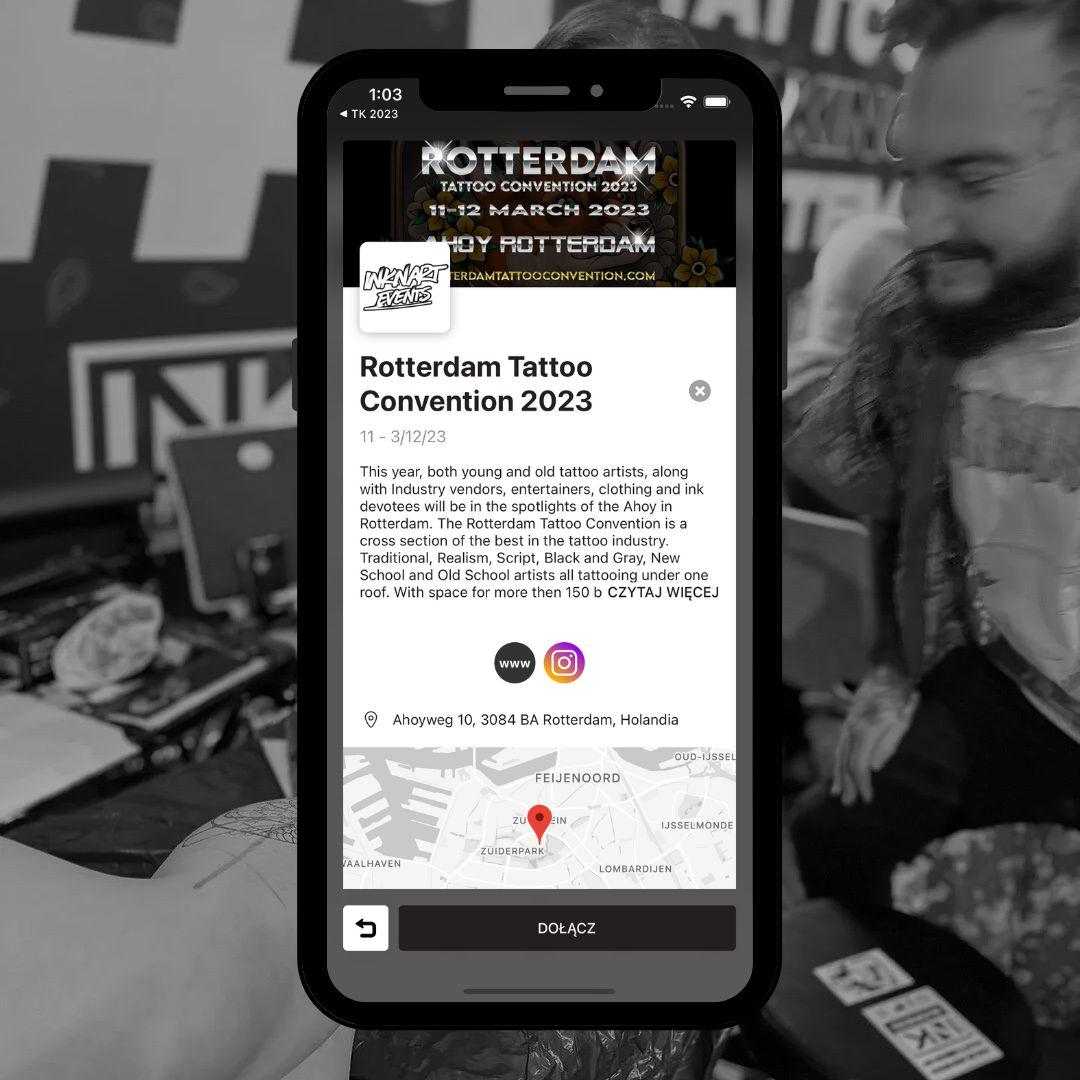 Mobile app for Rotterdam Tattoo Convention