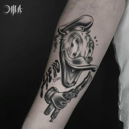 Baba na Rowerze Tattoo inksearch tattoo