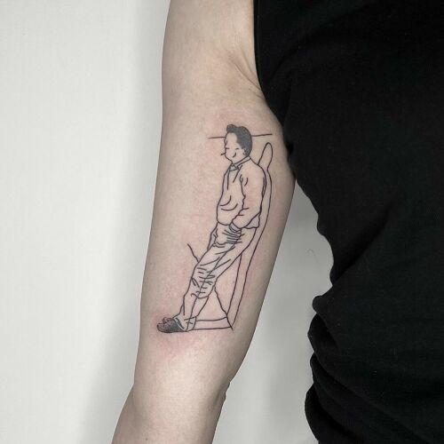 Baba na Rowerze Tattoo inksearch tattoo